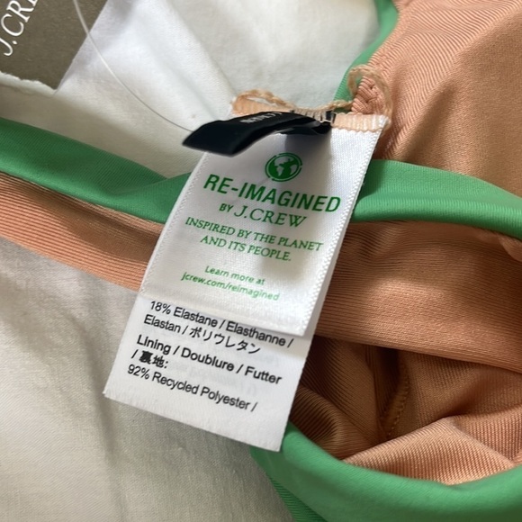 Banana Republic Kelly Green Sweatheart Bikini Top size large NWT - Picture 3 of 5